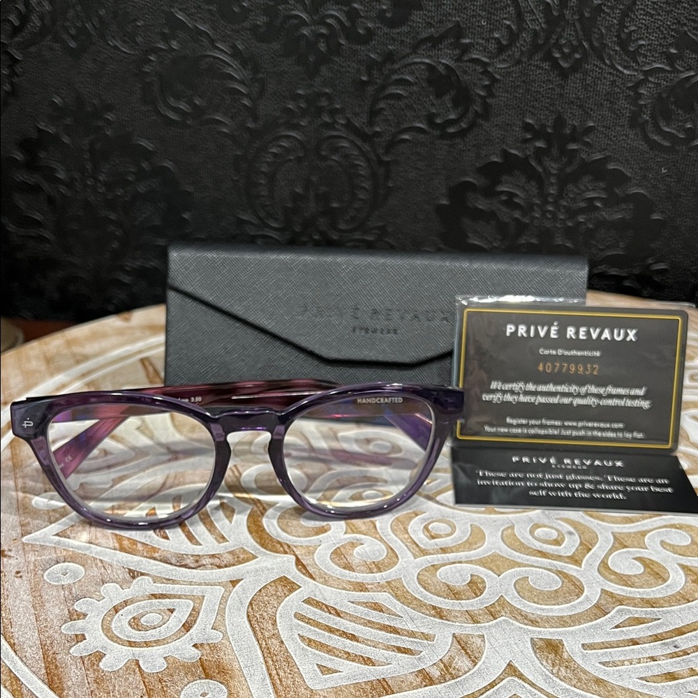 Privé Revaux Adventurer Purple Women's Glasses with Case & COA